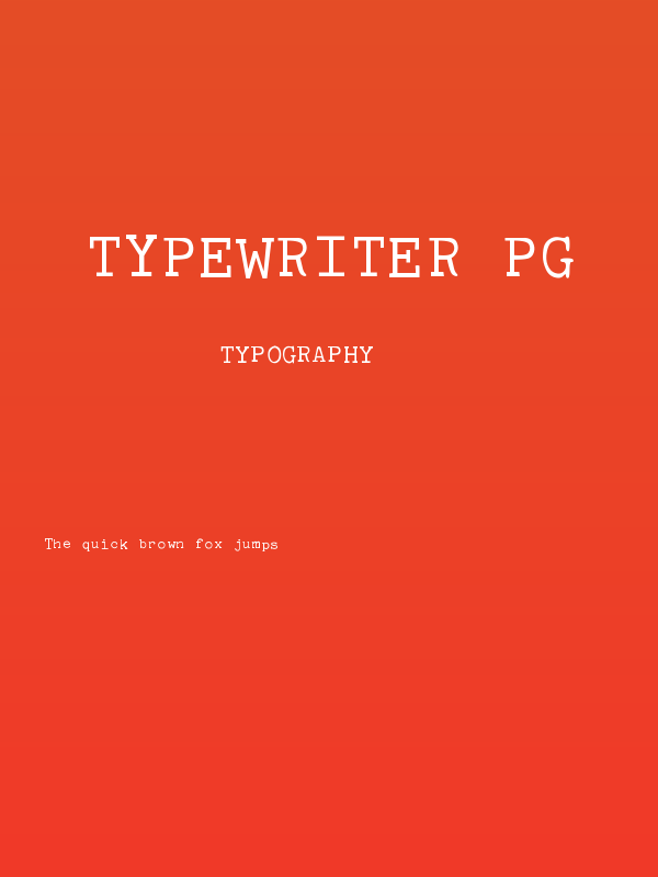 Typewriter PG Poster