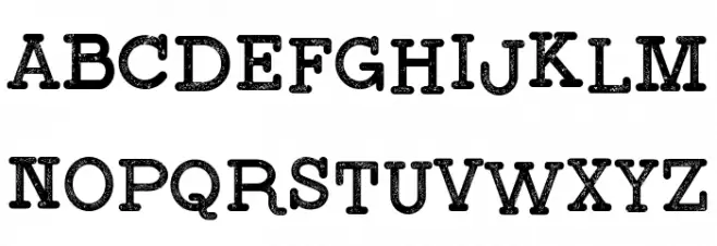 Typewriter Press Schriftart Groß
