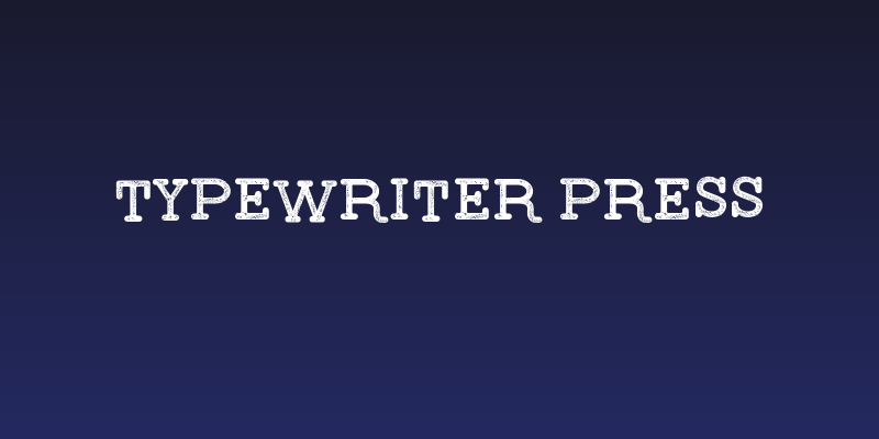 Typewriter Press Social Header