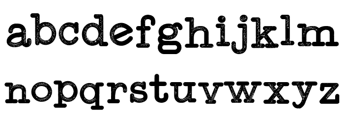 Typewriter Press Font LOWERCASE