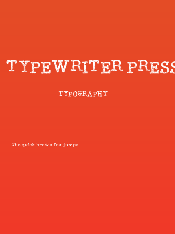 Typewriter Press Poster