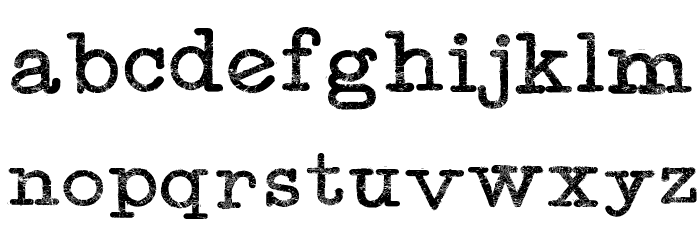 Typewriter Press Font LOWERCASE