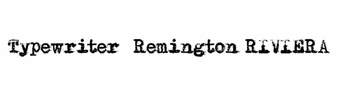 Typewriter - Remington RIVIERA  لخطوط تنزيل