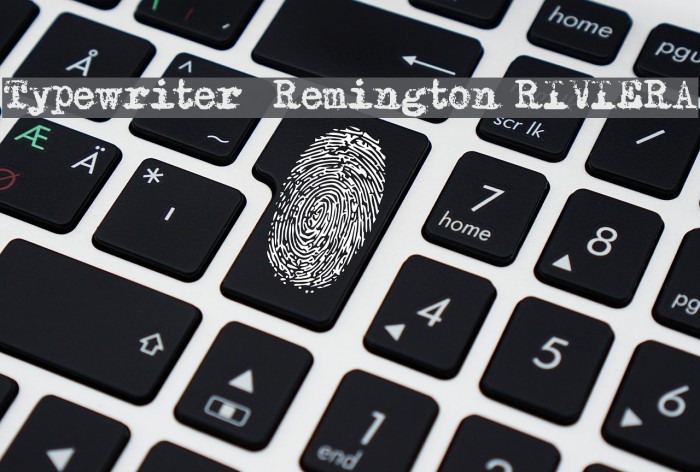 Typewriter - Remington RIVIERA Fuentes examples