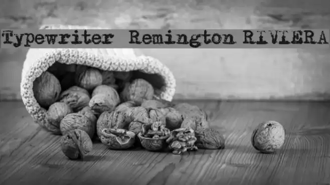 Typewriter - Remington RIVIERA Font examples