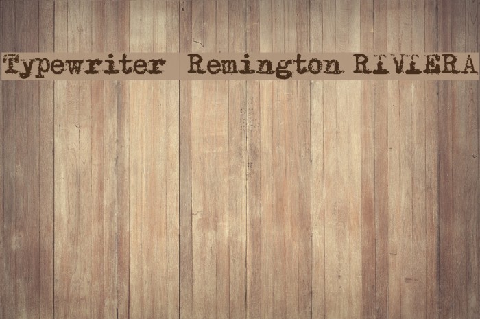Typewriter - Remington RIVIERA Fuentes examples
