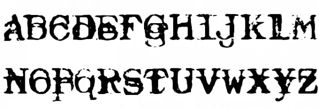 Typewriter Royal 200 Trashed Schriftart Groß