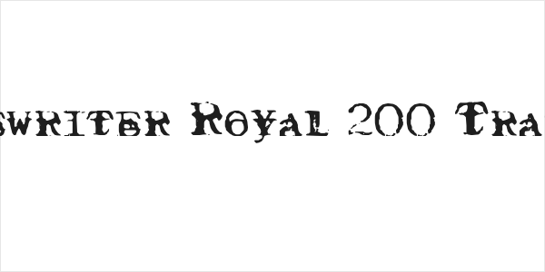 Typewriter Royal 200 Trashed Logo