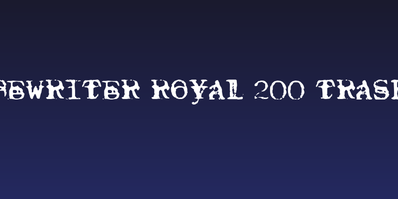 Typewriter Royal 200 Trashed Social Header