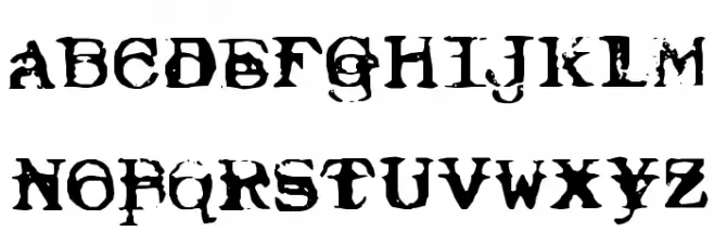 Typewriter Royal 200 Trashed Fonte MINÚSCULAS