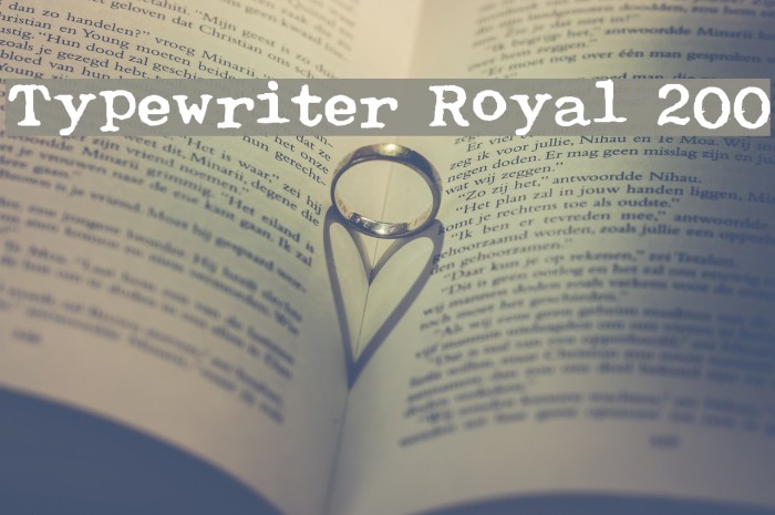 Typewriter Royal 200 Caratteri examples