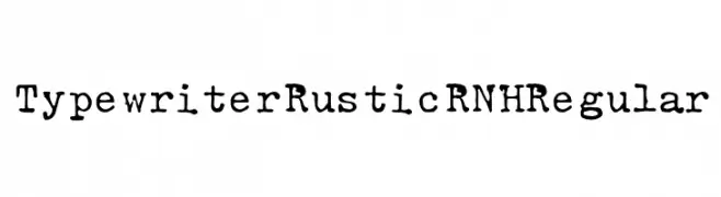 Typewriter Rustic RNH Regular  Free Fonts Download