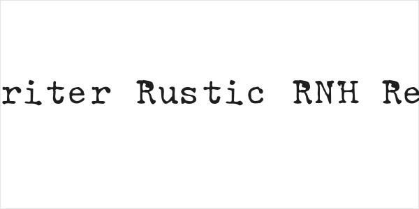 Typewriter Rustic RNH Regular Logo