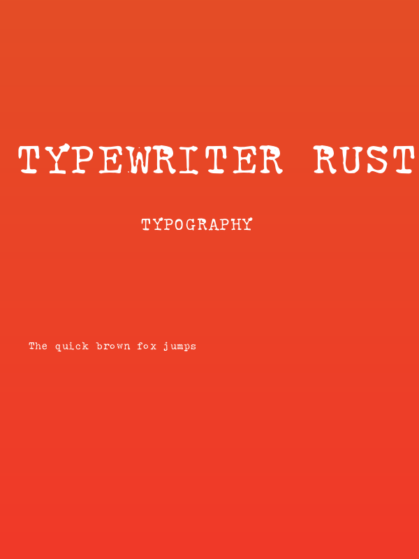 Typewriter Rustic RNH Regular Poster