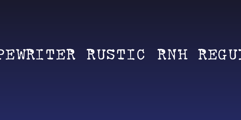 Typewriter Rustic RNH Regular Social Header