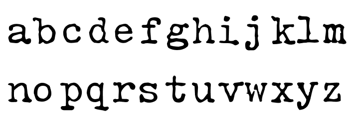 Typewriter Rustic RNH Regular Font LOWERCASE