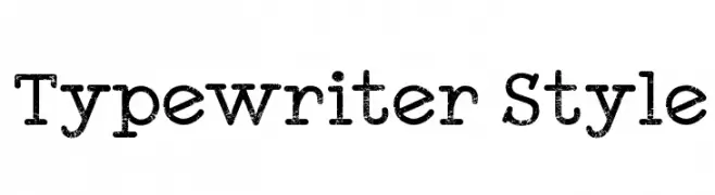 Typewriter Style  नि: शुल्क फ़ॉन्ट्स डाउनलोड