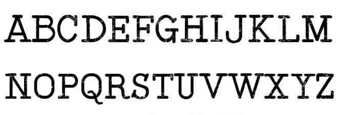 Typewriter Style Fonte MAIÚSCULAS