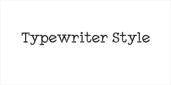 Typewriter Style Logo