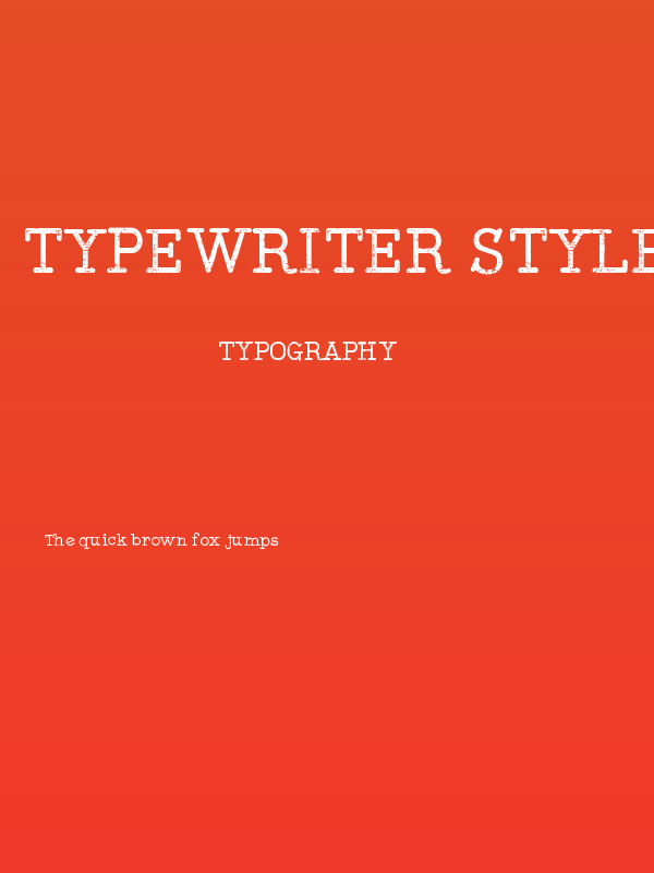 Typewriter Style Poster