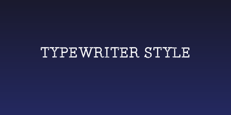 Typewriter Style Social Header