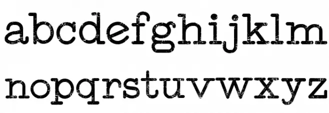 Typewriter Style 字体 小写