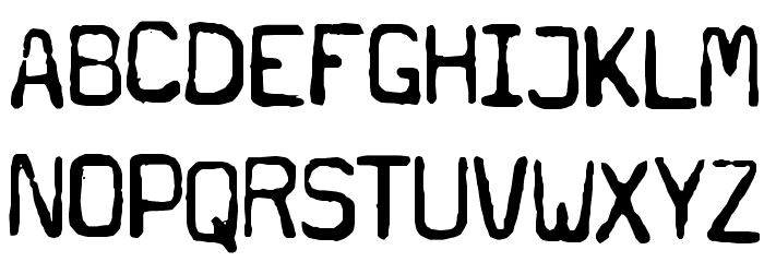 Typewriter - a602 [dead postman 2004] Schriftart Groß