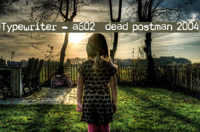 Typewriter - a602 [dead postman 2004] Example 3
