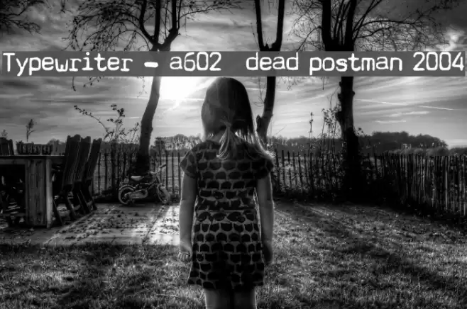 Typewriter - a602 [dead postman 2004] خط examples