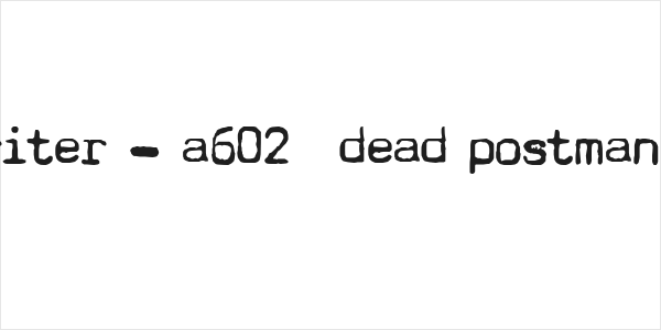 Typewriter - a602 [dead postman 2004] Logo