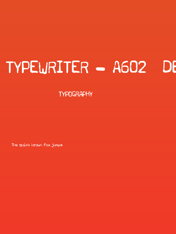 Typewriter - a602 [dead postman 2004] Poster
