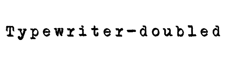 Typewriter-doubled  لخطوط تنزيل