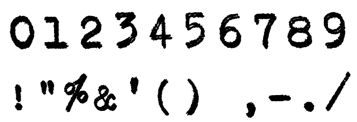 Typewriter-doubled Font OTHER CHARS