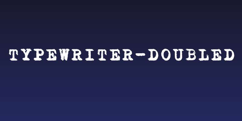 Typewriter-doubled Social Header