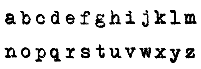 Typewriter-doubled Font LOWERCASE