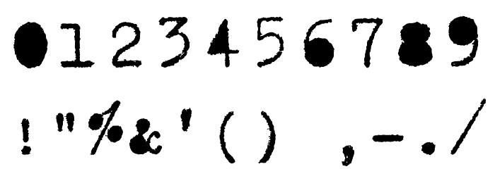 Typewriter-filled Font OTHER CHARS