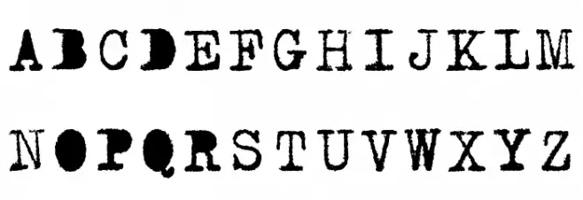 Typewriter-filled خط أحرف كبيرة