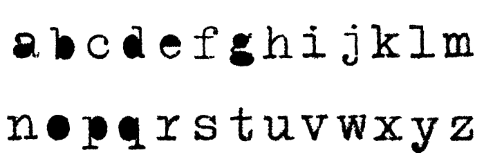 Typewriter-filled Font LOWERCASE