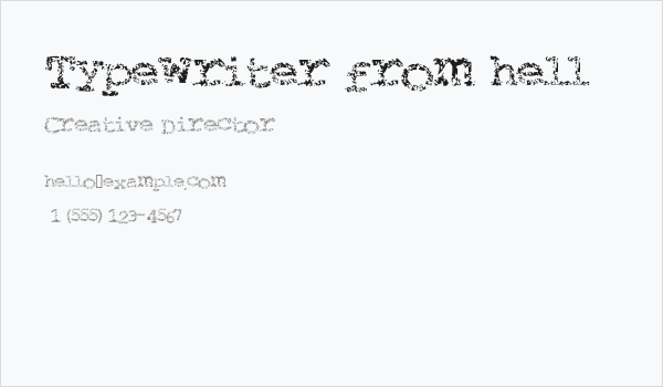 Typewriter from hell Business Card