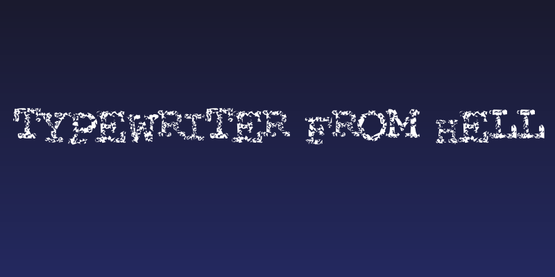 Typewriter from hell Social Header