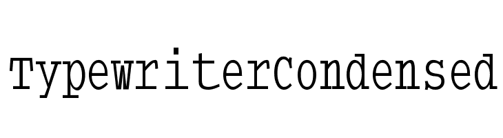TypewriterCondensed  Descarca Fonturi Gratis