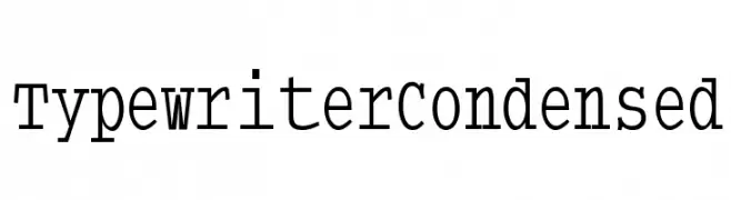 TypewriterCondensed  Fuentes Gratis Descargar