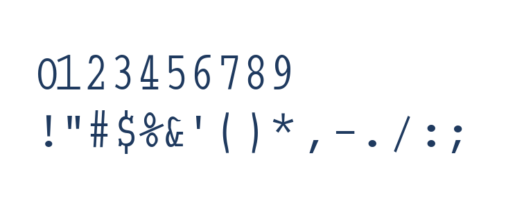 TypewriterCondensed Other Characters