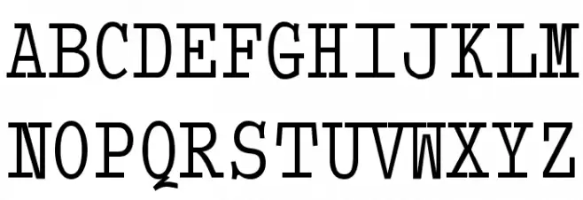 TypewriterCondensed 字体 大写