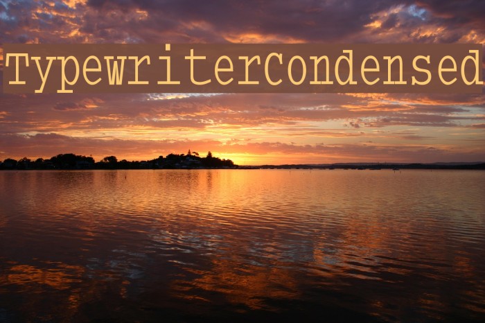 TypewriterCondensed Example 1