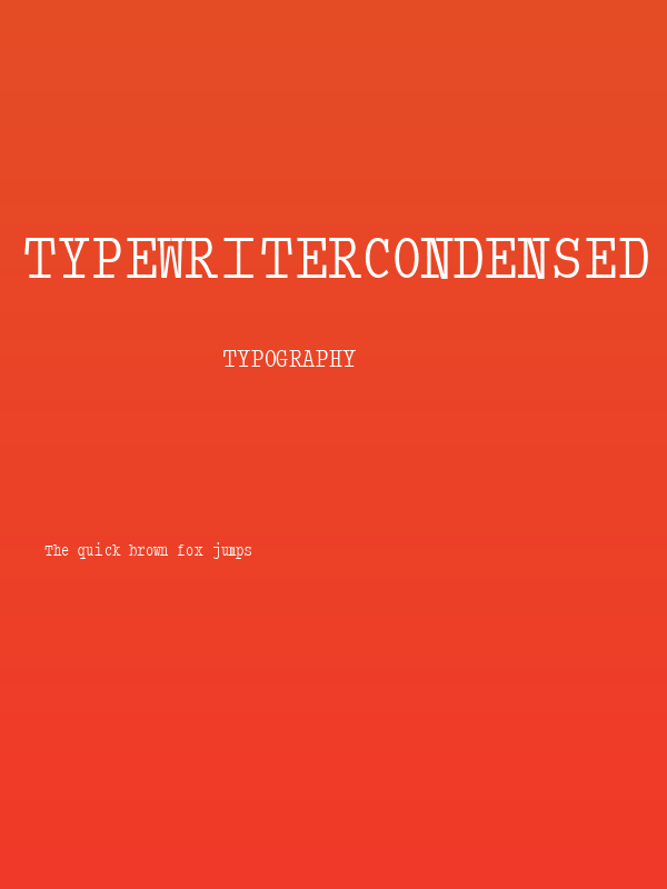 TypewriterCondensed Poster