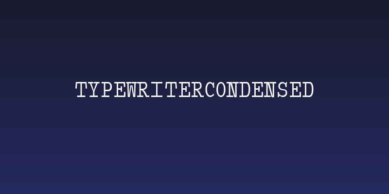 TypewriterCondensed Social Header