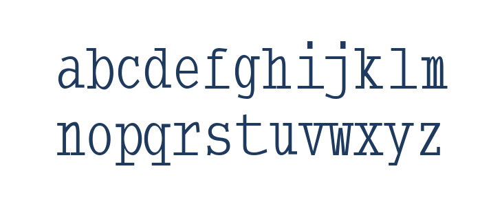 TypewriterCondensed Lowercase