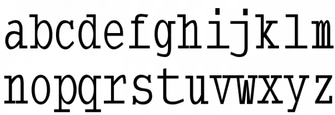 TypewriterCondensed フォント 小文字