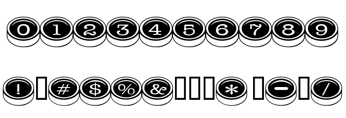 TypewriterKeys Font OTHER CHARS